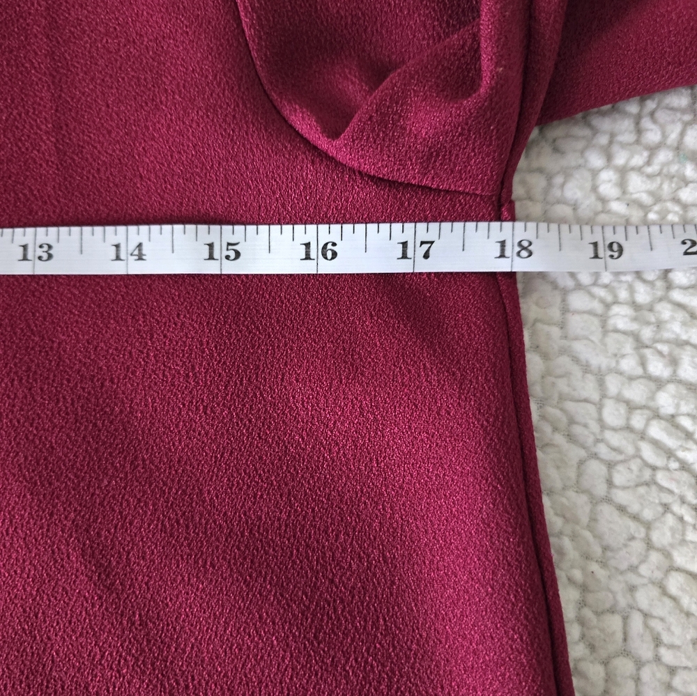 Burgundy Bell Sleeve Top Size S - Picture 6 of 10